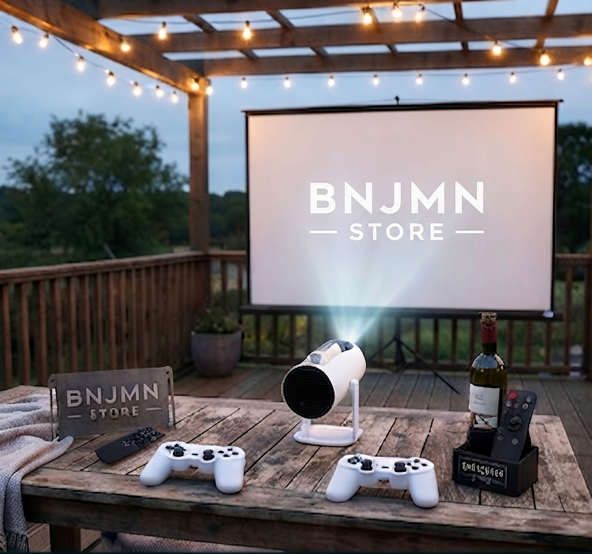Mini Proyector Gamer 2 en 1 con WiFi y 2 Controles